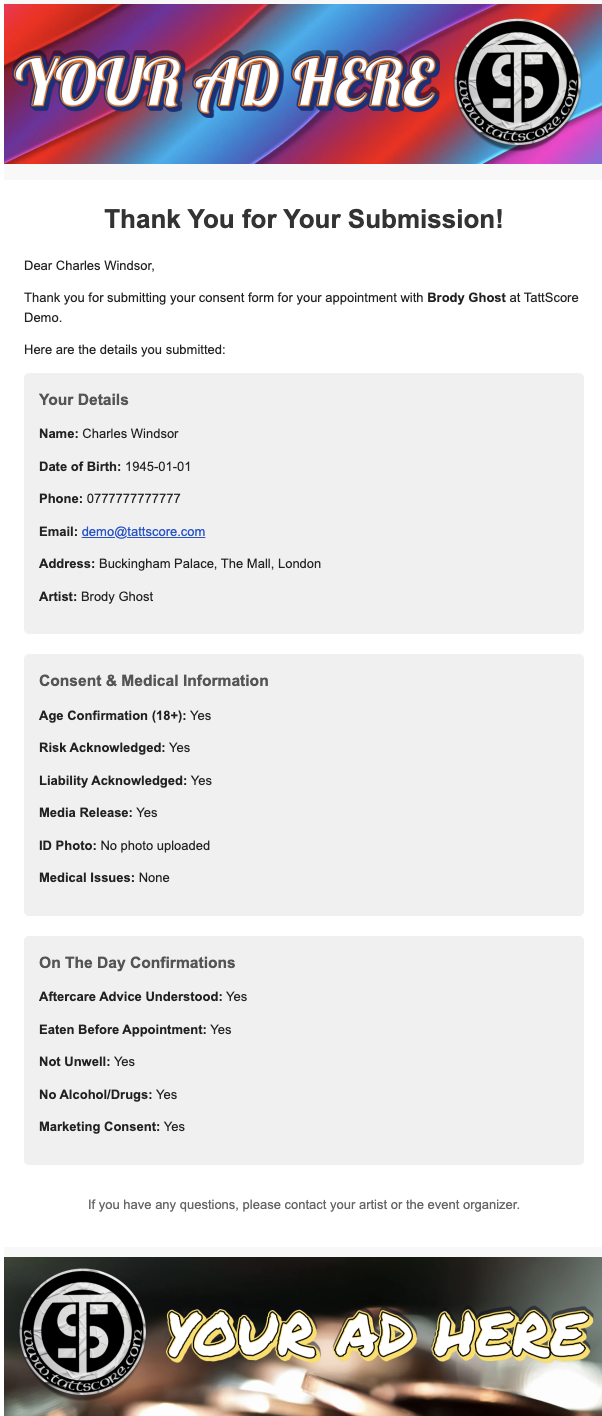 Client Consent Email